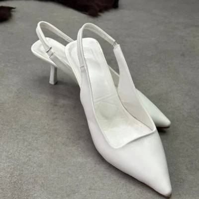 Kısa Topuk Ayakkabı Beyaz NURRS